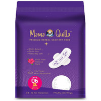 Mama Quilla Herbal Sanitary Pads For Women - Guilt Free Periods - Leakage Protection, Regular Flow - Cottony Soft | First Indian Sanitary Pad Featured On Times Square -280 Mm  Xl, Pack Of 6