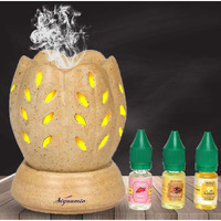 Signamio Ceramic Aroma Burner Diffuser For Home Fragrance Lamp For Home,Office, Bathroom, Pooja Room, Meditation, Yoga - Dn-8 (Rose, Sandal, Lemon Fragrance)