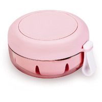 Hannea Denture Case, Denture Bath Case Cup Box Holder, Leak Proof Portable Retainer Case, Denture Box With Strainer & Mirror For Travel, Denture Case For Aligner Retainer Mouth Guard, Pink
