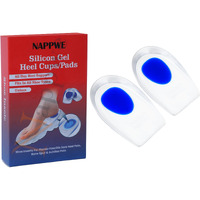 Nappwe Silicone Gel Heel Pad Socks For Heel Swelling Pain Relief, Dry Hard Cracked Heels Repair Cups Foot Care Ankle Support Cushion For Men And Women (Insoles)