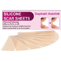 Gopinath Autolink Waterproof Silicone Reusable Scar Removal Sheets For Softening And Flattening Scars Soft Long Strips & Sheets Professional Strips Patches (8Pcs Scar Repair Sheets)