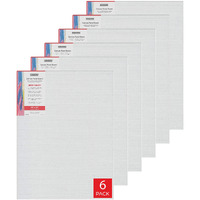 Pragati Systems Medium Grain 18X24 Inch 7 Oz. Primed Canvas Board For Painting Cp1824, White (Pack Of 6)
