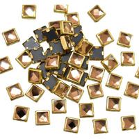 Embroiderymaterial Raw Material Flat Glue On Kundan Stones Beads For Craft, Jewellery Making, Bangles Work, Maggam Work Material, Aari Work (Square Shape, 5Mm, 500 Pieces),Multicolor