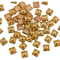 Embroiderymaterial Raw Material Flat Glue On Kundan Stones Beads For Craft, Jewellery Making, Bangles Work, Stones For Embroidery Work, Aari Work (Square Shape, 7Mm, 500 Pieces),Multicolor