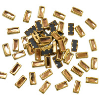 Embroiderymaterial Raw Material Flat Glue On Kundan Stones Beads For Craft, Jewellery Making, Bangles Work, Maggam Work Material, Stones For Embroidery Work, Aari Work (Rectangle Shape, 4Mm, 500 Pieces)
