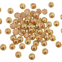 Embroiderymaterial Raw Material Flat Glue On Kundan Stones Beads For Craft, Jewellery Making, Bangles Work, Maggam Work Material, Stones For Embroidery Work, Aari Work (Round Shape, 6Mm, 500 Pieces)
