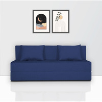 Adorn India Easy Three Seater Sofa Cum Bed Alyn 5'X 6' (Dark Blue)(1 Year Warranty)