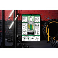 Namaste Home Laminated Paper Poster - Motivational Gym Poster - Abdominal Workout & Exercise Poster (Laminated Paper, Large Size 36X24 Inches, Multicolour)