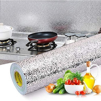 Feeling Mall High Gloss Vinyl Self Adhesive Wallpaper,Furniture Film Contact Paper, Oil Proof, Kitchen Backsplash Wall Sticker Anti-Mold And Heat Resistant For Walls Cabinets Drawers And Shelves (K)