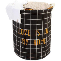 Styleys Foldable Cloth Laundry Bag Hamper, Large 63 Litere (S11052 - Black Stripe)
