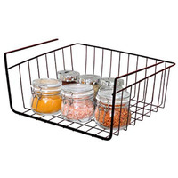 Go Hooked 12 Inch Under Shelf Basket | Under Cabinet Storage Organizer | 1 Pc Black | Space Saving, Versatile, Heavy Duty, Sleek, Sturdy, Efficient, Compact And Durable Basket