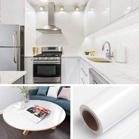 Elton White Matte Adhesive Decorative Vinyl Shelf Liner Decorative Self Adhesive Vinyl Sheet For Table Top,Furniture, Almirah And Other Diy, Renovation Projects 24 X 120 Inches