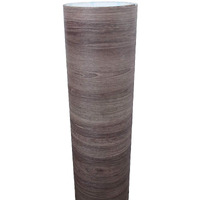 Elton Light Purple Brown Teak Wood Grain Textured Self Adhesive Almirah Skin - 36X72 Inch