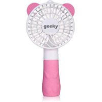 Geeky Portable Cute Bear Styled Rechargeable 2 Watts Handheld Fan (Pink)