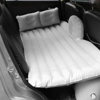 Leopax Easyway Inflatable Travel Car Bed Air Sofa With 2 Inflatable Pillow For Car Back Seat Fits Most Car Models For Camping Travel/Hiking & Other Outdoor Activities, Air Mattress Grey Fabric, Full
