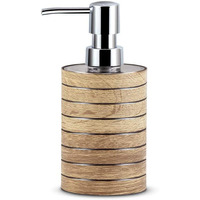 Freelance Miami Polystyrene Soap Dispenser, Shower Lotion, Gel, Conditioner, Liquid Shampoo Pump, Light Wood
