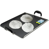 Ibell 3833Dlx Non Stick Tawa, Dosa Roti Chapati Pathiri Tawa, Large Rectangular Aluminium Body With Bended Edge, 37.5Cm X 31.5Cm With 5Mm Thickness (Black)
