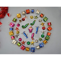 Collectible India 50 Pcs Christmas Mini Ornaments Decoration Set - Christmas Tree Decoration Items, Christmas Decorations, Christmas Decorations For Tree, Christmas Ornaments, Christmas Decor