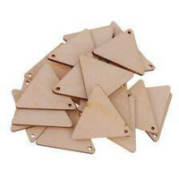 Buyist Unfinished Blank Triangle Shape Wooden Hanging Tags (Triangle, Pack Of 100)