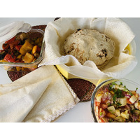 Thehandikrafts Pure Cotton Hygienic Roti Clothes Wrap, Chapati Cover, Sandwich Wrap Cloth For Tiffins (Natural, Pack Of 5)