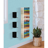 Go Hooked Heavy Duty Metal Wall Mounted Book Shelves For Study Room, Living Room And Bedrooms (3 Pcs) (Black)