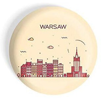 Dhcrafts Fridge Magnet Brown Color Warsaw Glossy Finish Design Pack Of 1