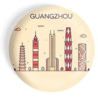 Dhcrafts Fridge Magnet Brown Color Guangzhou Glossy Finish Design Pack Of 1