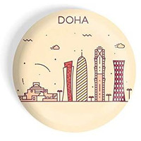 Dhcrafts Fridge Magnet Brown Color Doha Glossy Finish Design Pack Of 1