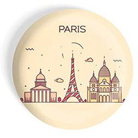 Dhcrafts Fridge Magnet Brown Color Paris Glossy Finish Design Pack Of 1