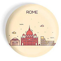 Dhcrafts Fridge Magnet Brown Color Rome Glossy Finish Design Pack Of 1