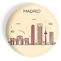 Dhcrafts Fridge Magnet Brown Color Madrid Glossy Finish Design Pack Of 1