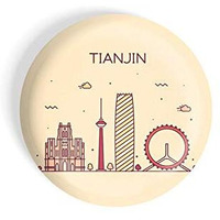Dhcrafts Fridge Magnet Brown Color Tianjin Glossy Finish Design Pack Of 1