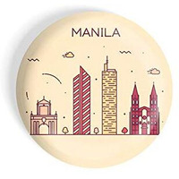 Dhcrafts Fridge Magnet Brown Color Manila Glossy Finish Design Pack Of 1