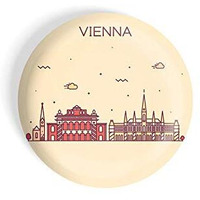Dhcrafts Fridge Magnet Brown Color Vienna Glossy Finish Design Pack Of 1