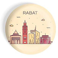 Dhcrafts Fridge Magnet Brown Color Rabat Glossy Finish Design Pack Of 1