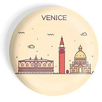 Dhcrafts Fridge Magnet Brown Color Venice Glossy Finish Design Pack Of 1
