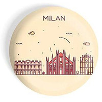 Dhcrafts Fridge Magnet Brown Color Milan Glossy Finish Design Pack Of 1