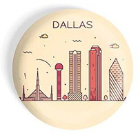 Dhcrafts Fridge Magnet Brown Color Dallas Glossy Finish Design Pack Of 1