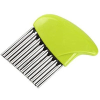 Divinext Potato Knife Crinkle Cutter, Stainless Steel Wavy Chopper, French Fries Maker, 18 X 11 X 1 Cm, Multi-Color