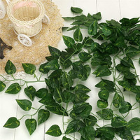 Dekorly Artificial Green Leaf Vine Money Plant Hanging, Artificial Ivy Leaves, Artificial Creeper Leaf Vine, Artificial Ivy Foliage, Ivy Wall Decor,Roof Decor | Each Plant 6 Feet (Green, 36)