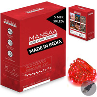 Mansaa M23 Usb Led String Light | 5 Meter 50 Leds | Red Color | Usb Operated | Home Decor Led Light