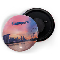 Dhcrafts Fridge Magnet Multicolor Famous Tourist Place Singapore D5 Glossy Finish Design Pack Of 1