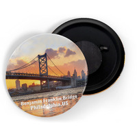Dhcrafts Fridge Magnet Multicolor Famous Tourist Place Benjamin Franklin Bridge Philadelphia Us Glossy Finish Design Pack Of 1