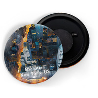 Dhcrafts Fridge Magnet Multicolor Famous Tourist Place Manhattan New York, Us D3 Glossy Finish Design Pack Of 1