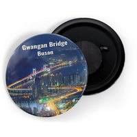 Dhcrafts Fridge Magnet Multicolor Famous Tourist Place Gwangan Bridge Busan D1 Glossy Finish Design Pack Of 1