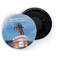Dhcrafts Fridge Magnet Multicolor Famous Tourist Place Alexander The Great Macedonia Square Glossy Finish Design Pack Of 1