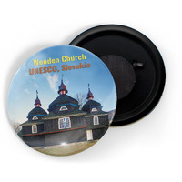 Dhcrafts Fridge Magnet Multicolor Famous Tourist Place Wooden Church Unesco Slovakia Glossy Finish Design Pack Of 1
