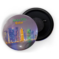 Dhcrafts Fridge Magnet Multicolor Famous Tourist Place Doha City Qatar Glossy Finish Design Pack Of 1