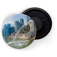 Dhcrafts Fridge Magnet Multicolor Famous Tourist Place Merlion Fountain Singapore Glossy Finish Design Pack Of 1