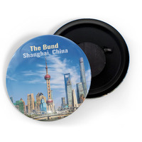 Dhcrafts Fridge Magnet Multicolor Famous Tourist Place The Bund Shanghai China Glossy Finish Design Pack Of 1